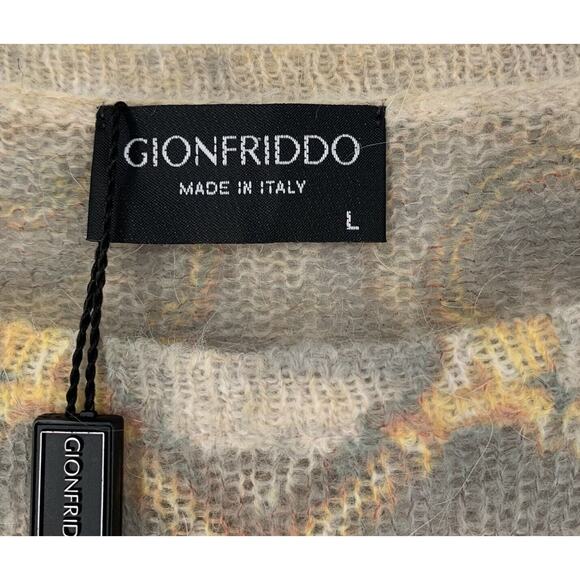 Gionfriddo Italy NWT Knit Mohair Blend Sweater Key Motif Large - Picture 3 of 9